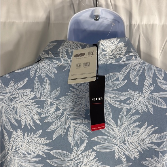 TravisMathew PGA Tour Blue White Tropical Polo XXL NWT - Picture 7 of 9